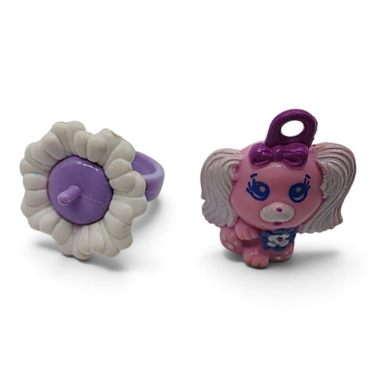 1983 Charmkins Petal Pink Puppy (with ring base) Front view