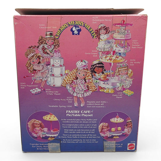 1989 Cherry Merry Muffin Second Series Pastry Cafe Playset Back view