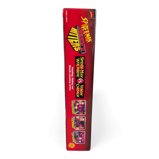 1996 Spider-Man Spider-Man Heavy Hitters Series Spider-Man, Wolverine, Venom & Carnage action figure playset — Left side