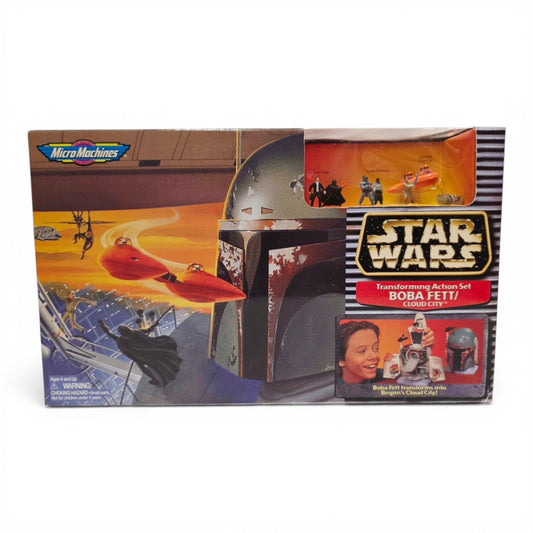 1996 Star Wars Micro Machines Boba Fett Cloud City action figure playset — Front view