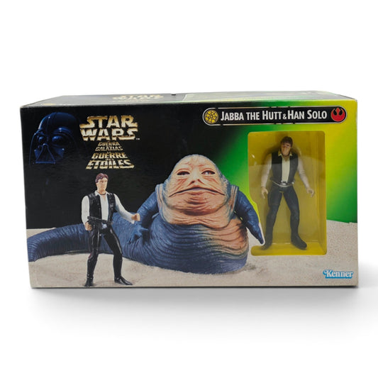 1997 Star Wars Power of the Force II - Creatures and Sets Jabba the Hutt and Han Solo Front view
