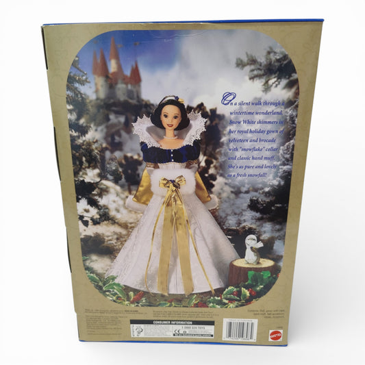 1998 Snow White and the Seven Dwarfs Holiday Princess 3rd in the Series Snow White doll — Back view