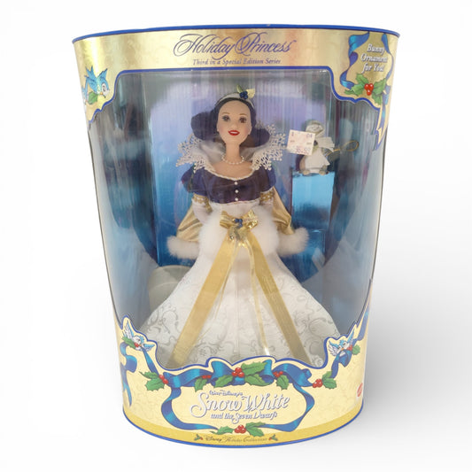1998 Snow White and the Seven Dwarfs Holiday Princess 3rd in the Series Snow White doll — Front view