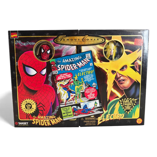 1998 Spider-Man Famous Cover Series Spider-Man & Electro action figure playset — Front view