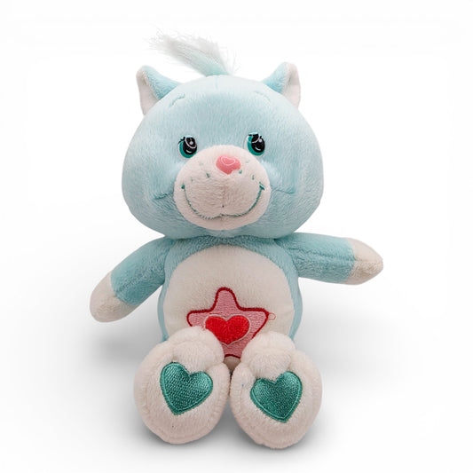 Vintage 2000s plush. Proud Heart Cat. 26cm Plush. Front view.