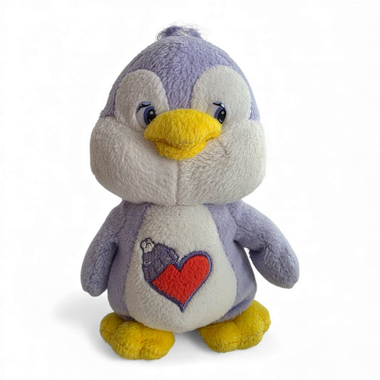 Vintage 2000s plush. Cozy Heart Penguin. 18cm Plush. Front view.