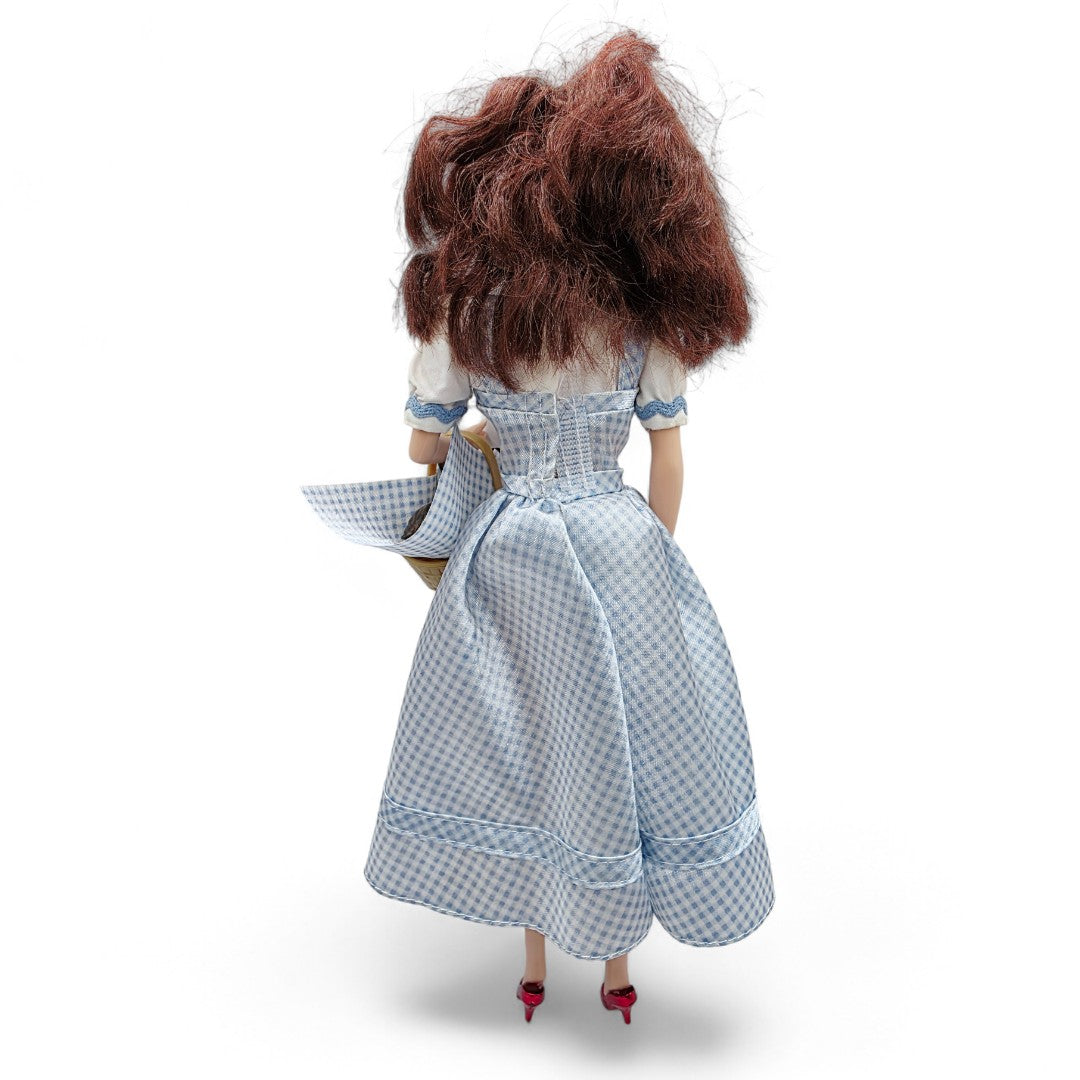 Vintage 2000s doll. Wizard of Oz. Dorothy. Pink Label Barbie. Close up 4 view.