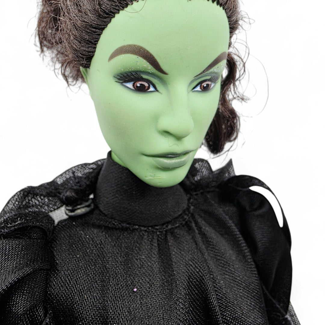 Vintage 2000s doll. Wizard of Oz. Wicked Witch. Pink Label Barbie. Close up 8 view.