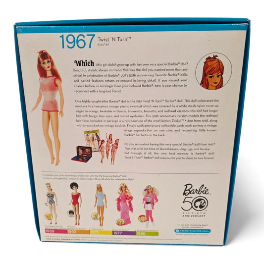 2008 Barbie My Favorite Barbie Barbie (1967 Twist 'N Turn) doll — Back view