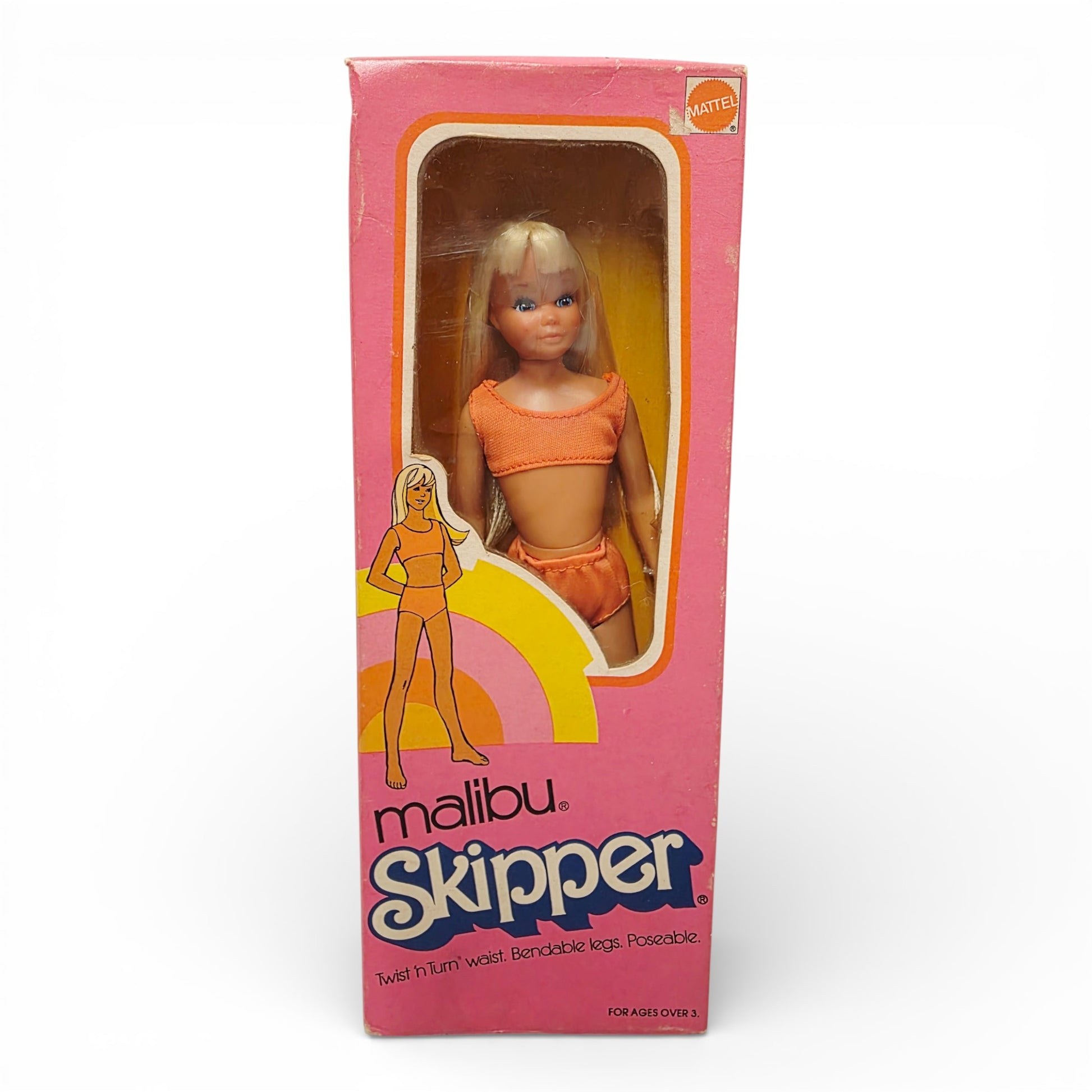 1974 Barbie Malibu Skipper doll — Front view