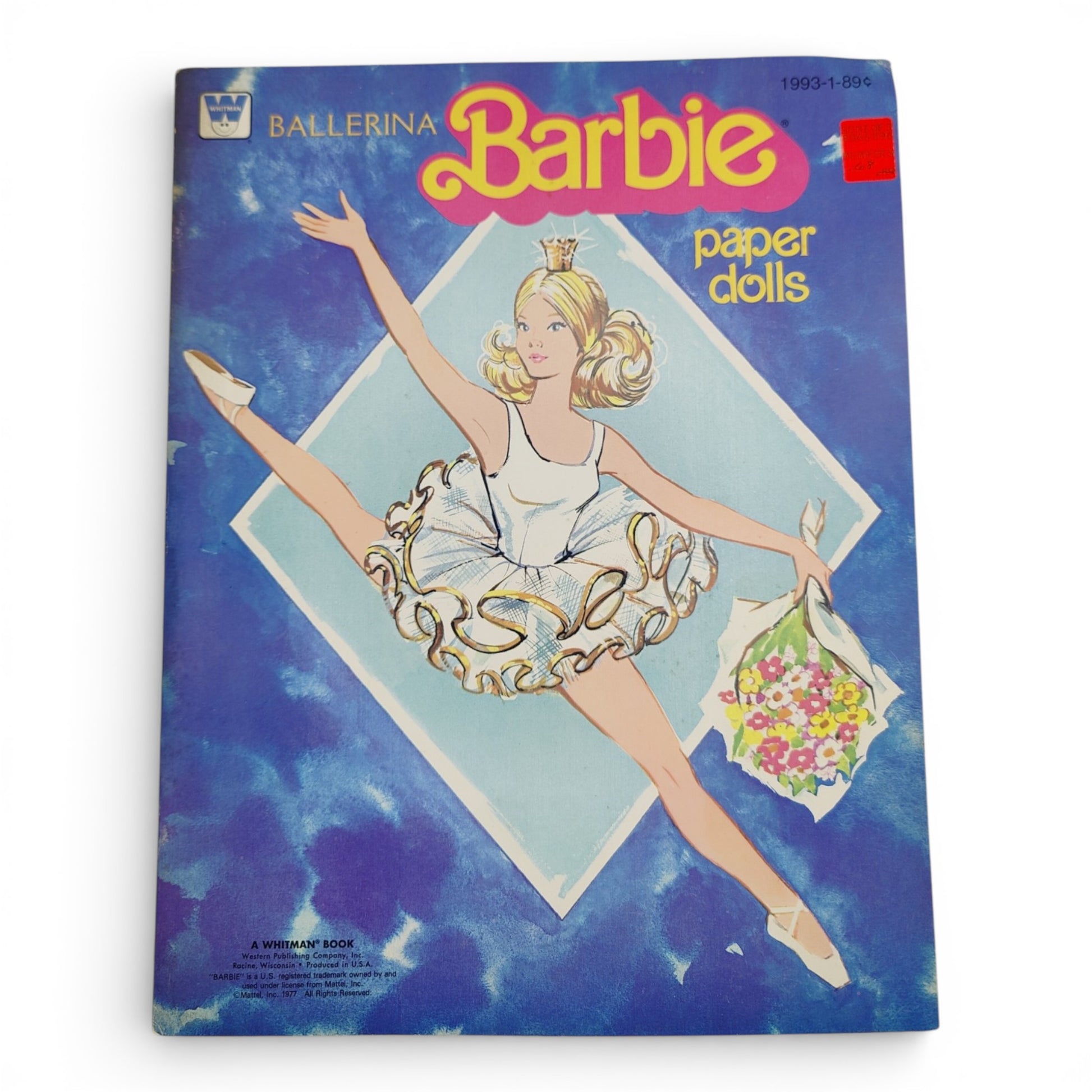 Vintage 1970s paper doll book. Vintage Paper Doll Book. Ballerina. Front view.