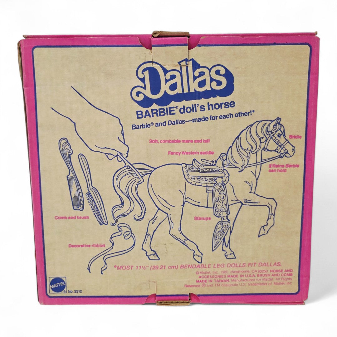 Vintage 1980s doll pet. Western Winking. Dallas. Barbies Palomino Horse. Like New!. Back view.