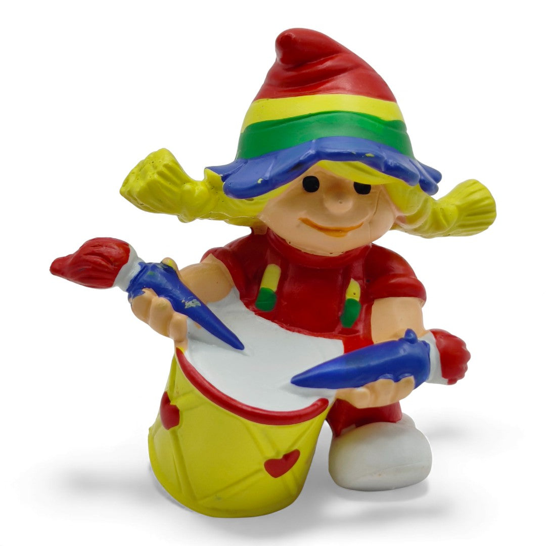 1980 Rainbow Kids Rainbow Kids Rainbow Kids Painter Girl mini pvc figure — Front view