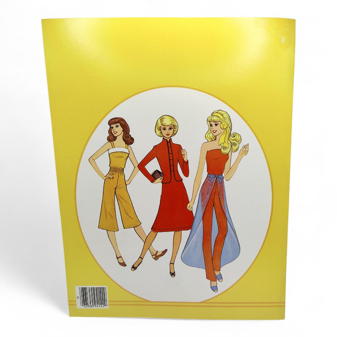 Vintage 1980s paper doll book. Vintage Paper Doll Book. Pretty Changes. Back view.