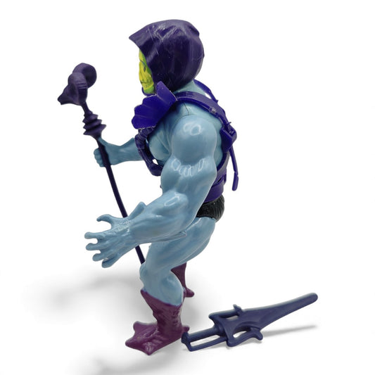 Vintage 1980s action figure. (MOTU). Skeletor. Mexico/Taiwan. Left view.
