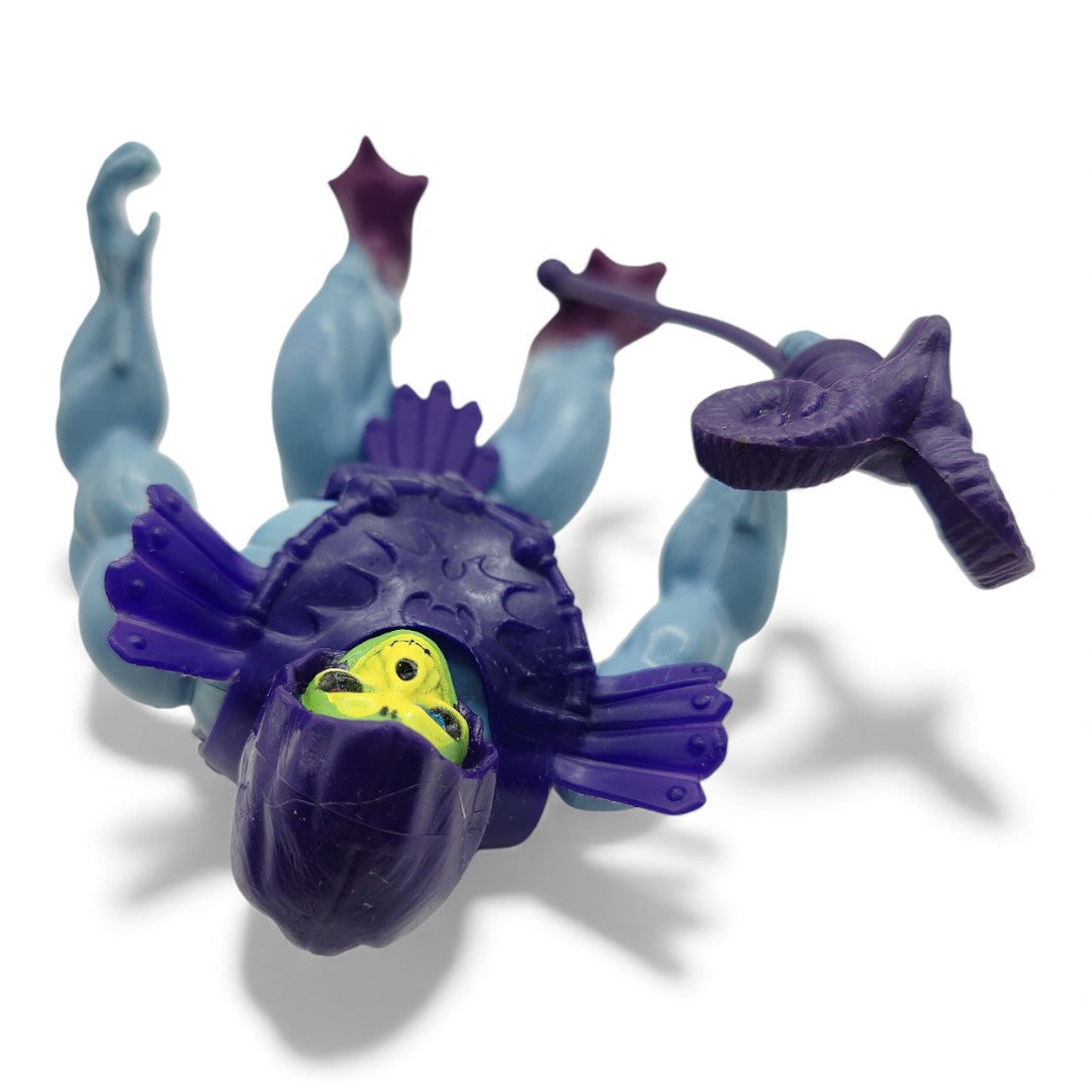 Vintage 1980s action figure. (MOTU). Skeletor. Mexico/Taiwan. Top view.