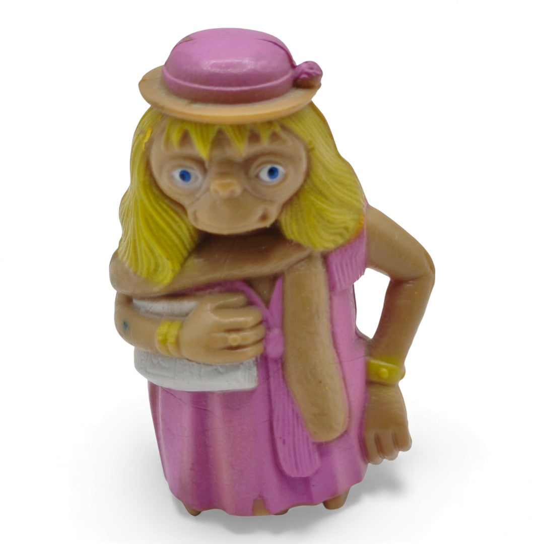 1982 E.T LJN Original Collectibles Series E.T. Dressed as a Woman mini pvc figure — Front view
