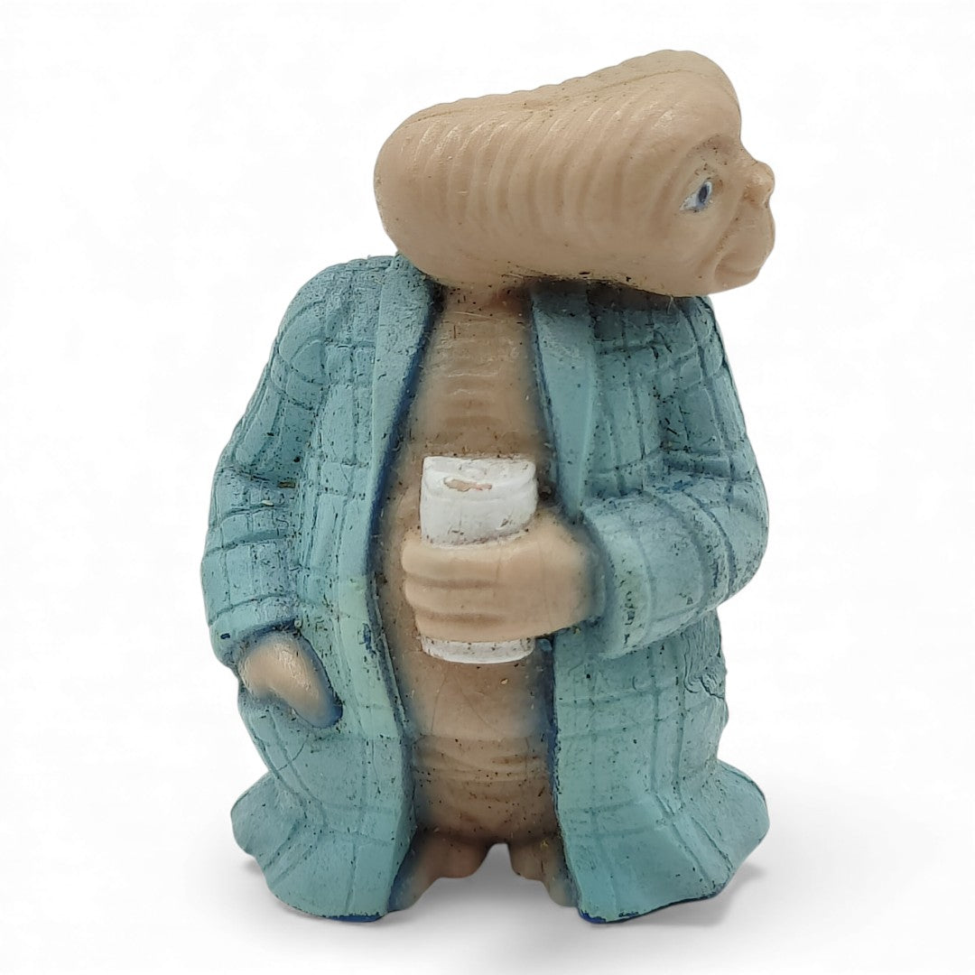 1982 E.T LJN Original Collectibles Series E.T. Light Blue Bathrobe mini pvc figure — Front view