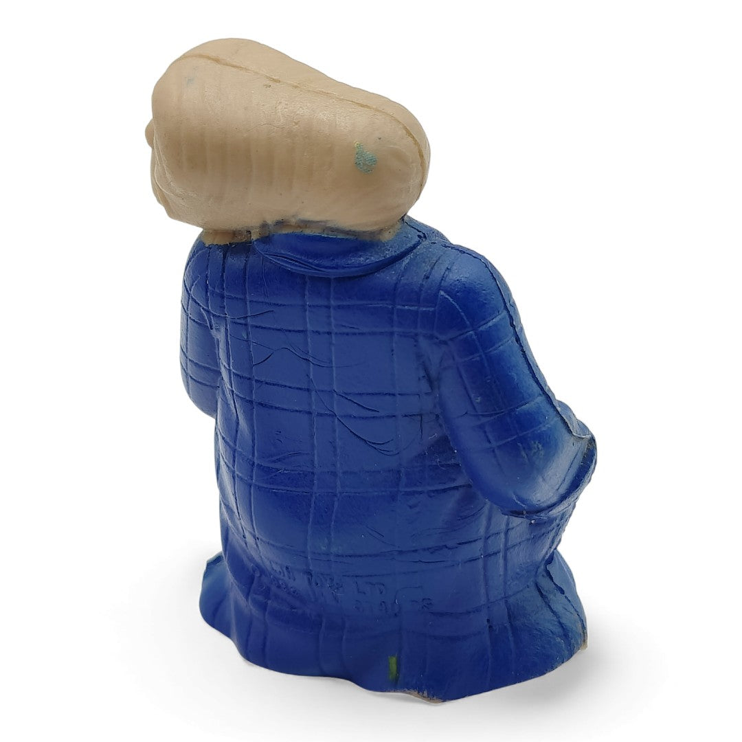 1982 E.T LJN Original Collectibles Series E.T. Royal Blue Bathrobe mini pvc figure — Back view