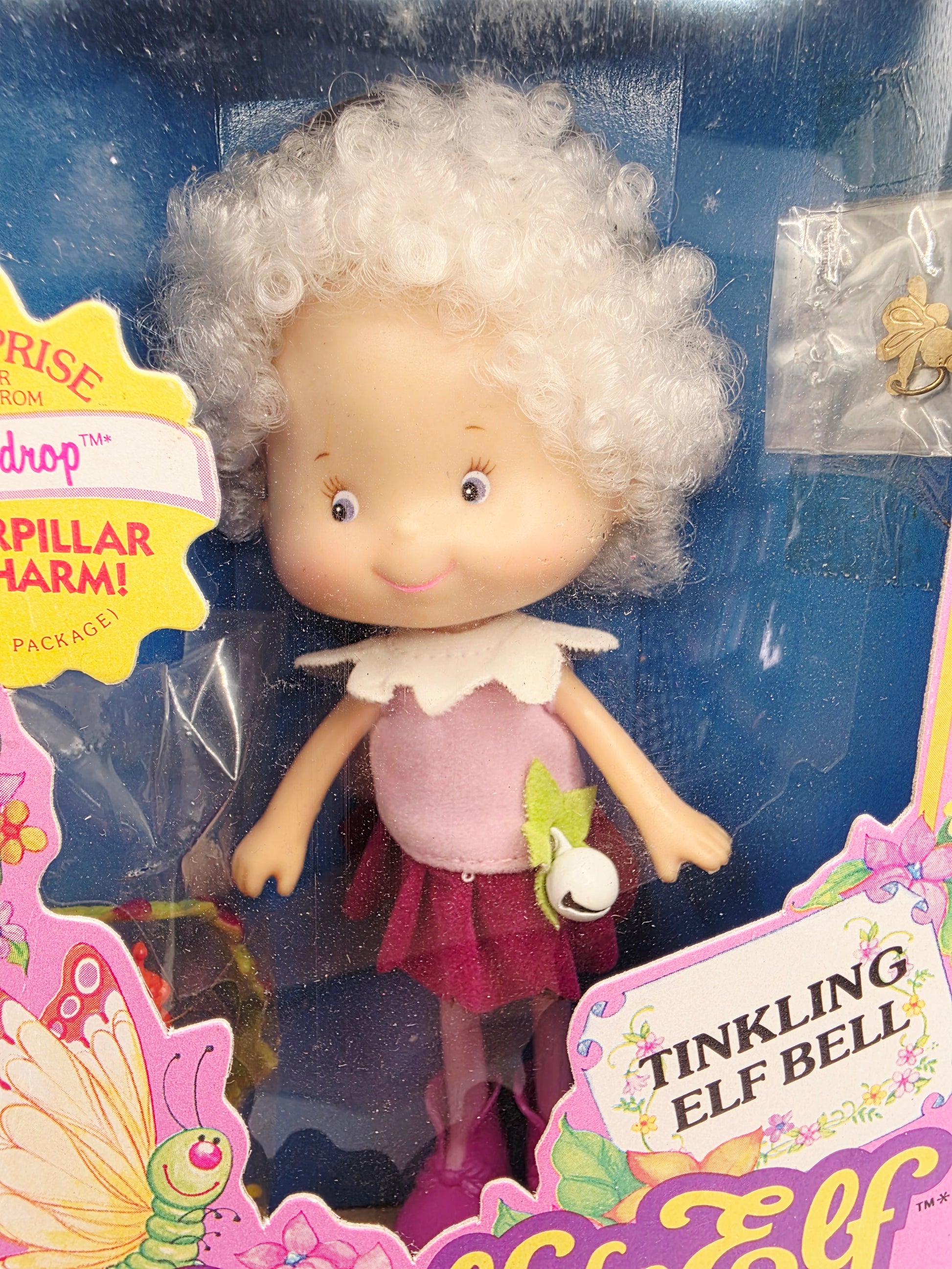 1982 Herself the Elf Herself the Elf & Friends Snowdrop doll — Face close-up