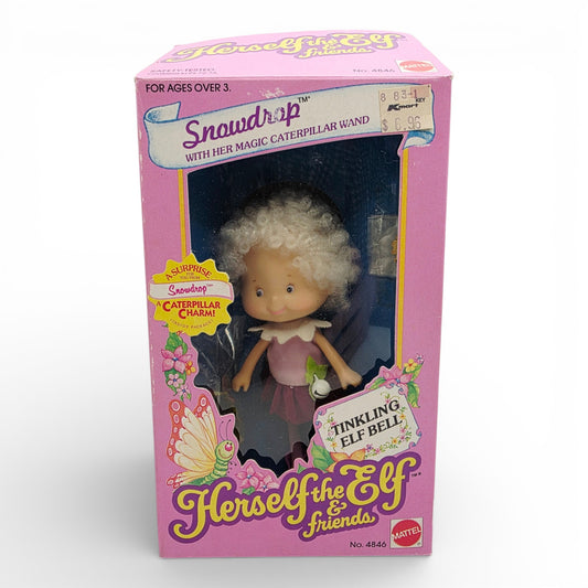 1982 Herself the Elf Herself the Elf & Friends Snowdrop doll — Front view