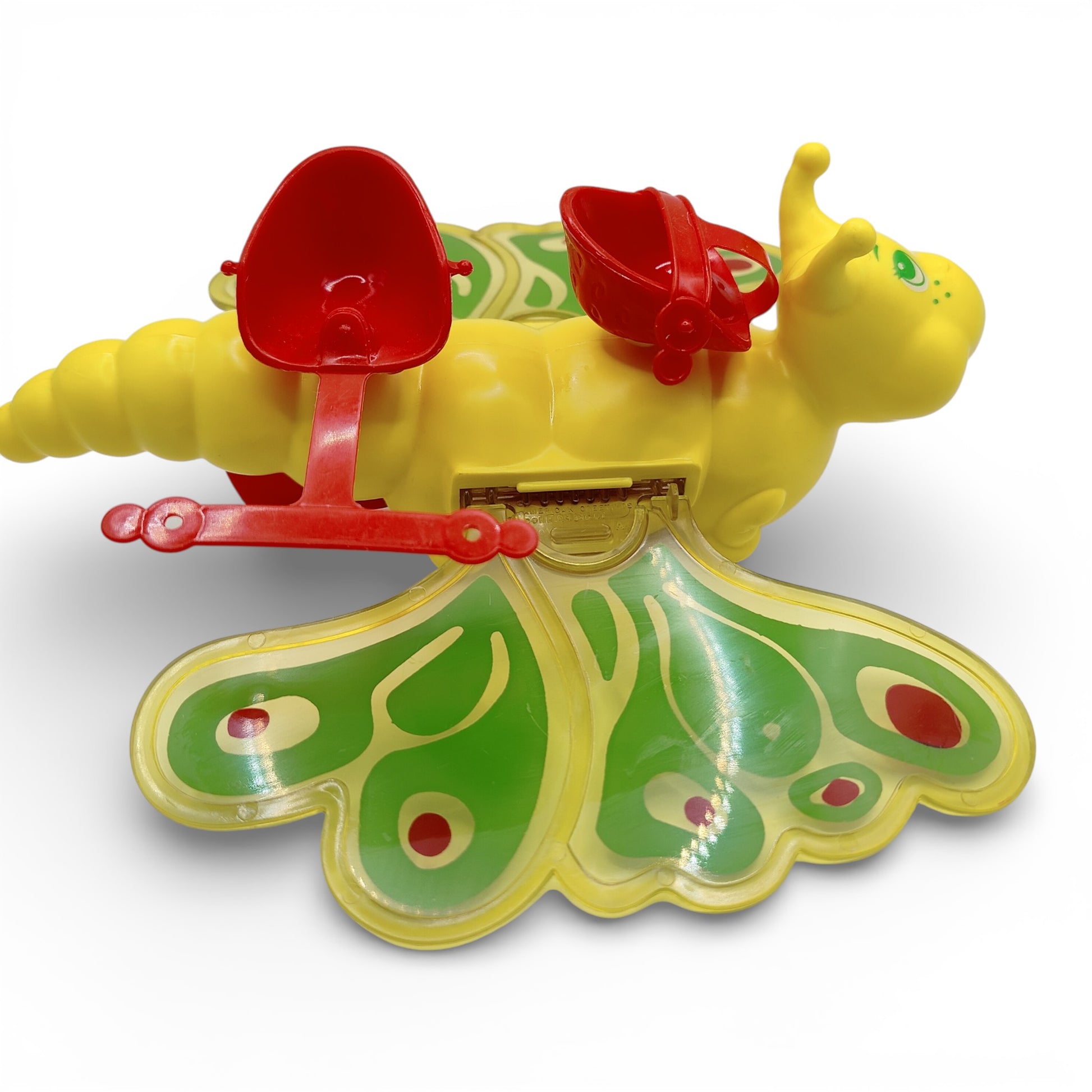 Vintage 1980s doll playset. Butterfly Flitter-bit. Close up 4 view.