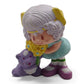 Vintage 1980s mini pvc figure. Strawberryland Miniatures. Angel Cake. With Souffle 2". Front view.
