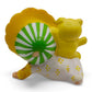 Vintage 1980s mini pvc figure. Strawberryland Miniatures. Butter Cookie. With Jelly Bear 2". Back view.