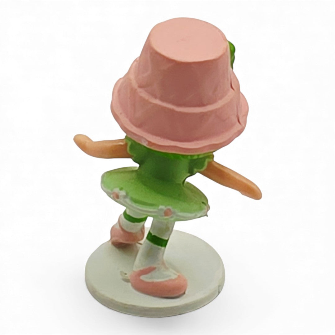 Vintage 1980s mini pvc figure. Strawberryland Miniatures. Lime Chiffon. Ballerina 2". Back view.