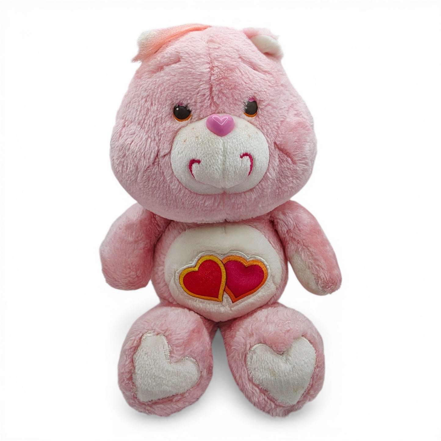 1983 Care Bears 33cm Love-a-Lot Bear plush — Front view