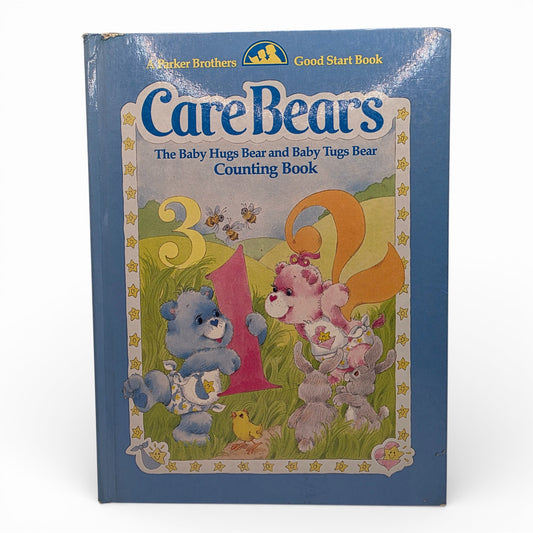 Vintage 1980s story book. Baby Hugs & Baby Tugs Counting Book. Hardcover Storybook. Front view.