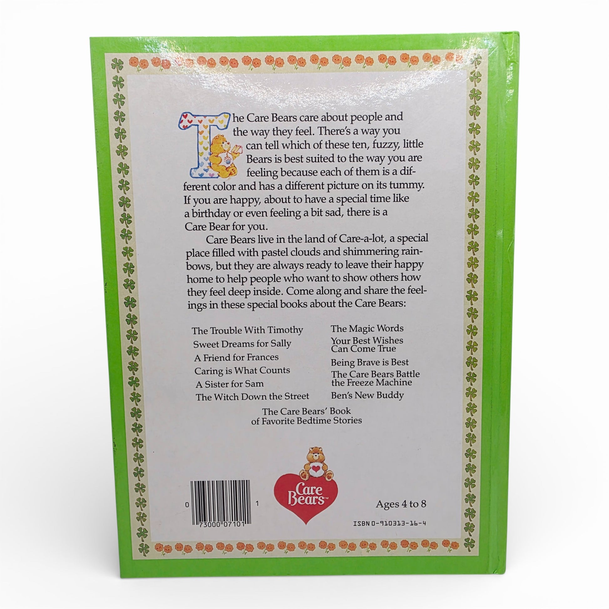 Vintage 1980s story book. Ben's New Buddy. Hardcover Storybook. Back view.
