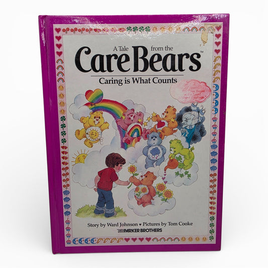 Vintage 1980s story book. Caring is What Counts. Hardcover Storybook. Front view.