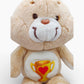 Vintage 1980s plush. Champ Bear. 33cm Plush. Face view.