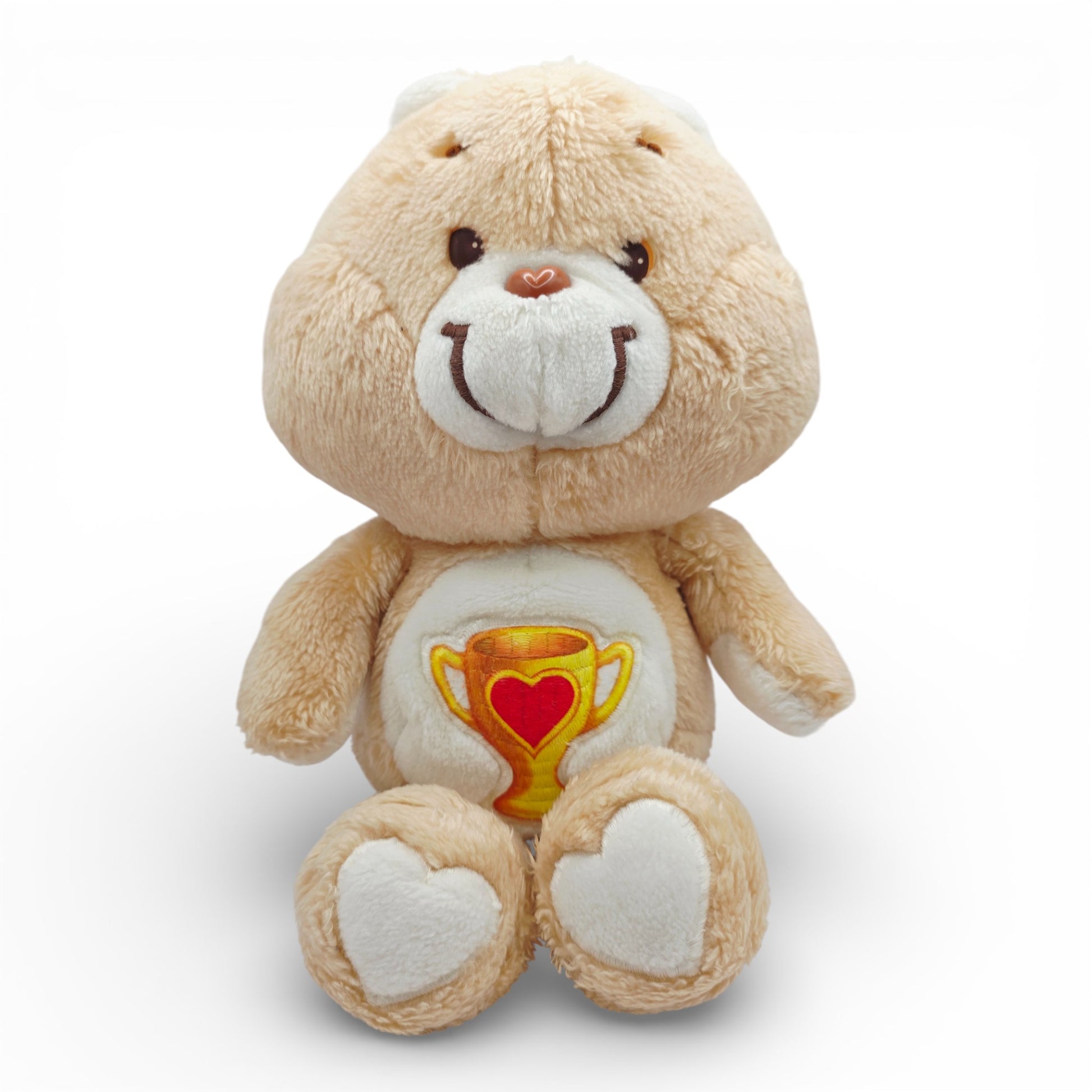 Vintage 1980s plush. Champ Bear. 33cm Plush. Front view.