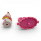 Vintage 1980s small toy. First Release. Lil Tulip. With Original Ring Base. Close up 2 view.