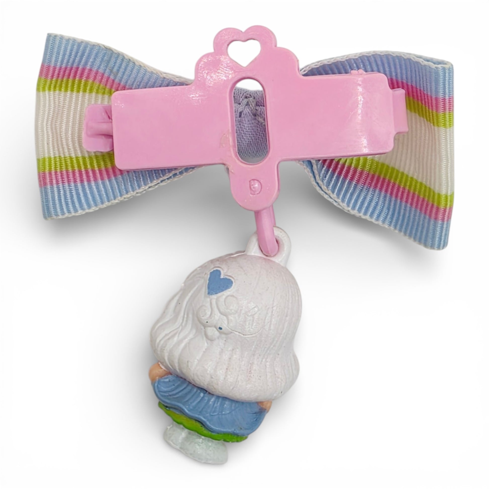 Vintage 1980s small toy. First Release. Morning Glory. Complete with Original Striped Bow. Back view.