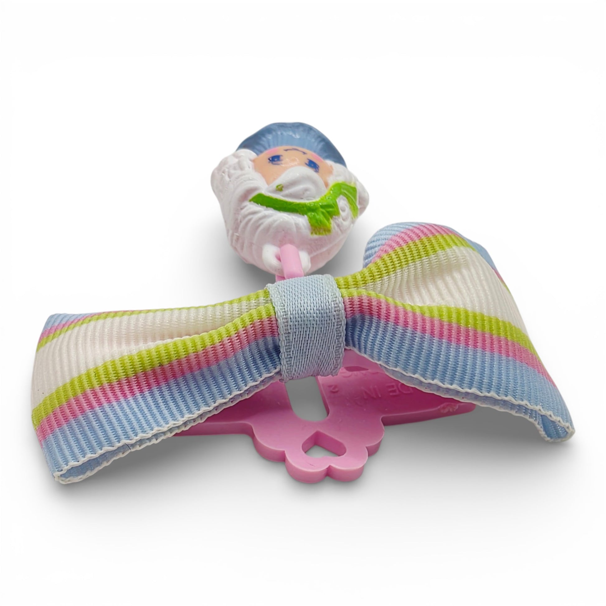 Vintage 1980s small toy. First Release. Morning Glory. Complete with Original Striped Bow. Top view.