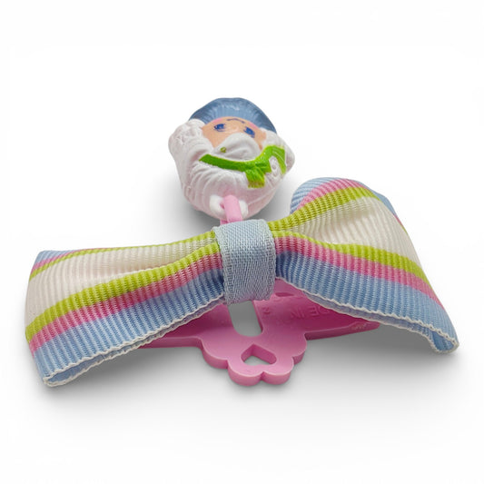 Vintage 1980s small toy. First Release. Morning Glory. Complete with Original Striped Bow. Top view.
