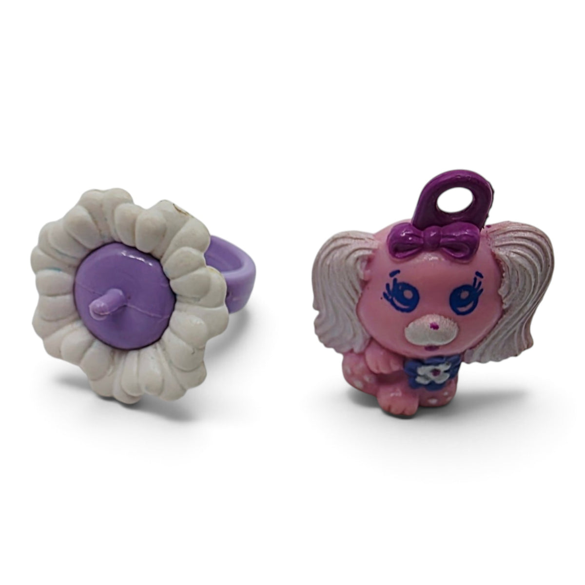 1983 Charmkins Petal Pink Puppy (with ring base) Front view