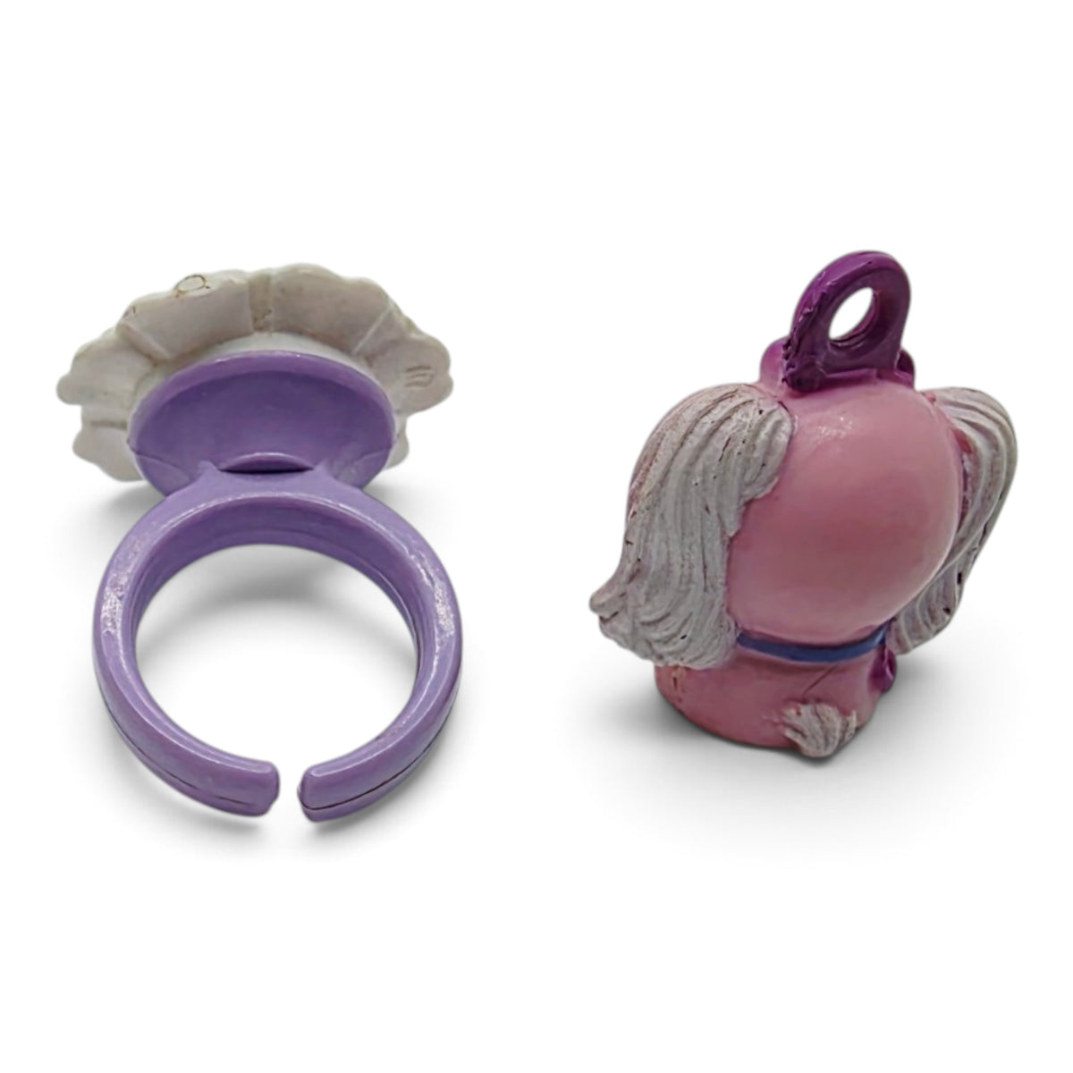 1983 Charmkins Petal Pink Puppy (with ring base) Back view