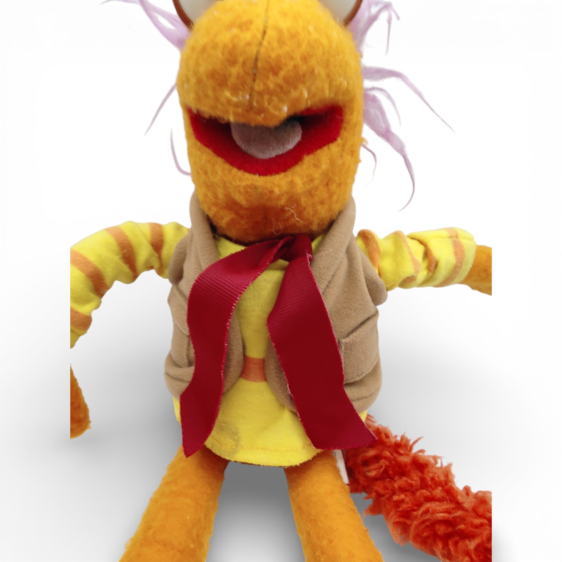 Vintage 1980s plush. Gobo. 15" Plush. Close up 5 view.