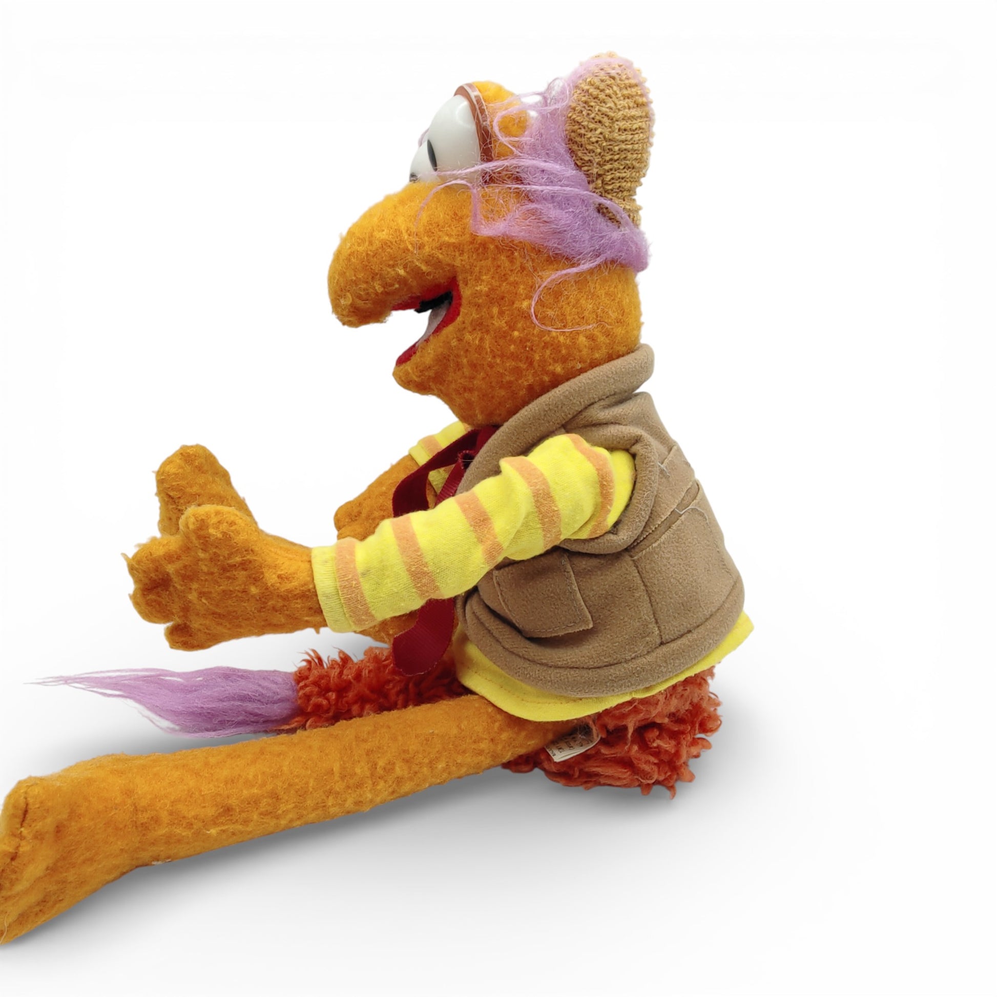 Vintage 1980s plush. Gobo. 15" Plush. Right view.