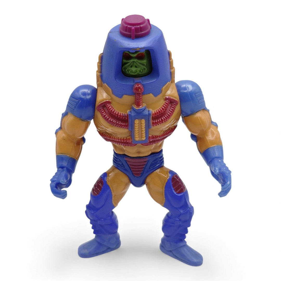 Vintage 1980s action figure. (MOTU). Man-E-Faces. & Mini Comic!. Close up 1 view.