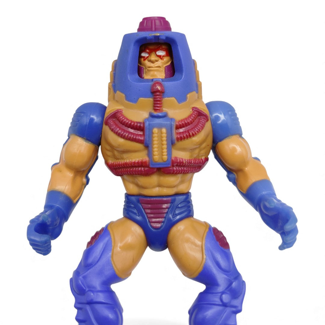 Vintage 1980s action figure. (MOTU). Man-E-Faces. & Mini Comic!. Close up 2 view.