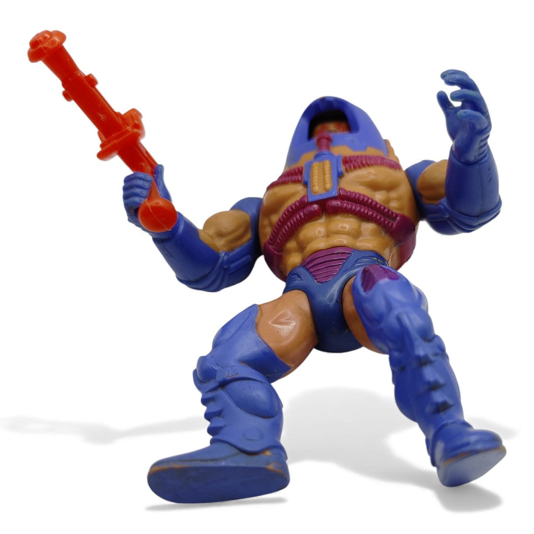 Vintage 1980s action figure. (MOTU). Man-E-Faces. Taiwan. Face view.