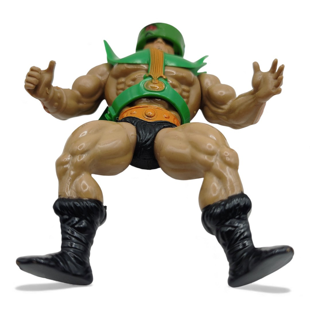 Vintage 1980s action figure. (MOTU). Tri-Klops. & Mini Comic!. Bottom view.