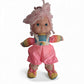 Vintage 1980s doll. 15" Doll. Tickled Pink. Close up 2 view.