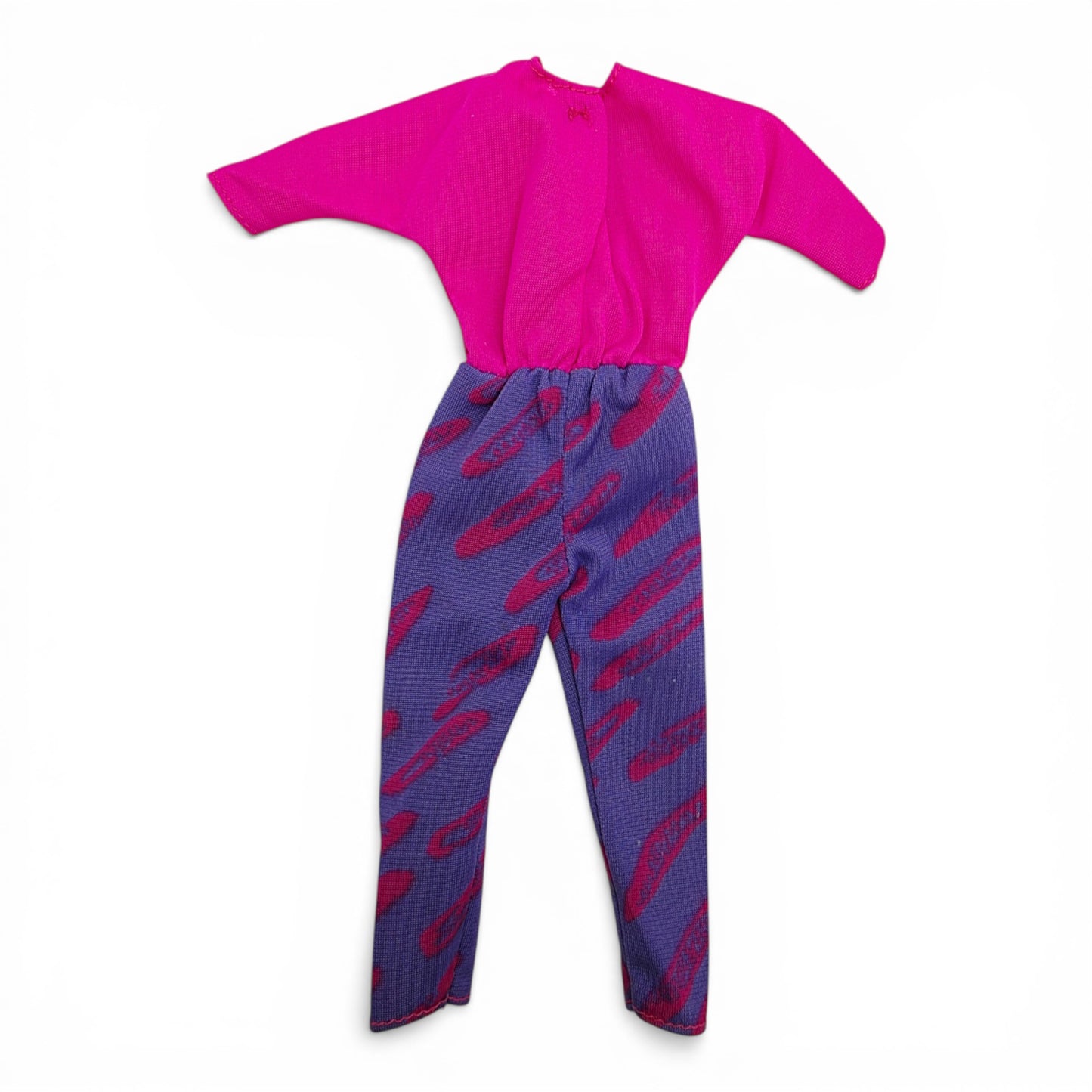 1984 Barbie Fashion Fun Neon Pink & Purple Jumpsuit doll fashion — Back view