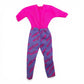 1984 Barbie Fashion Fun Neon Pink & Purple Jumpsuit doll fashion — Front view